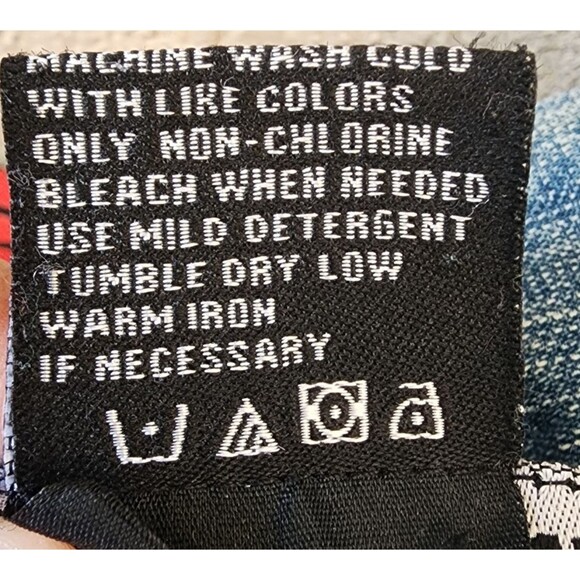 Hamsa Gold Patch Denim Jacket Size Small Marianne Protection Hand Of Fatima - Picture 8 of 9